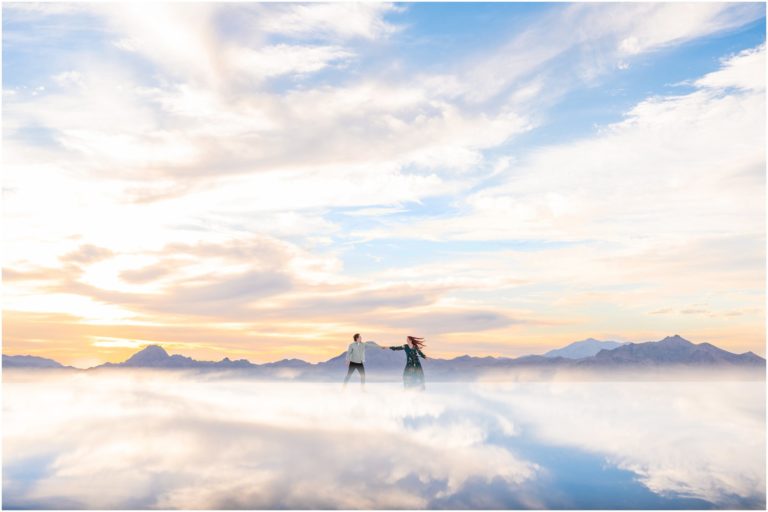 bonneville salt flats engagement jessie and dallin photography