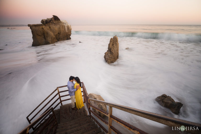 el matador state beach engagement lin and jirsa photography