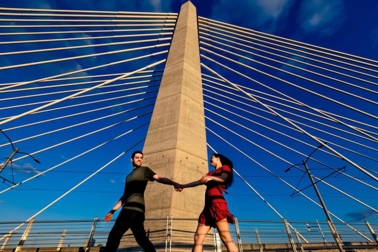 tilikum crossing bridge engagement jos and tree photography