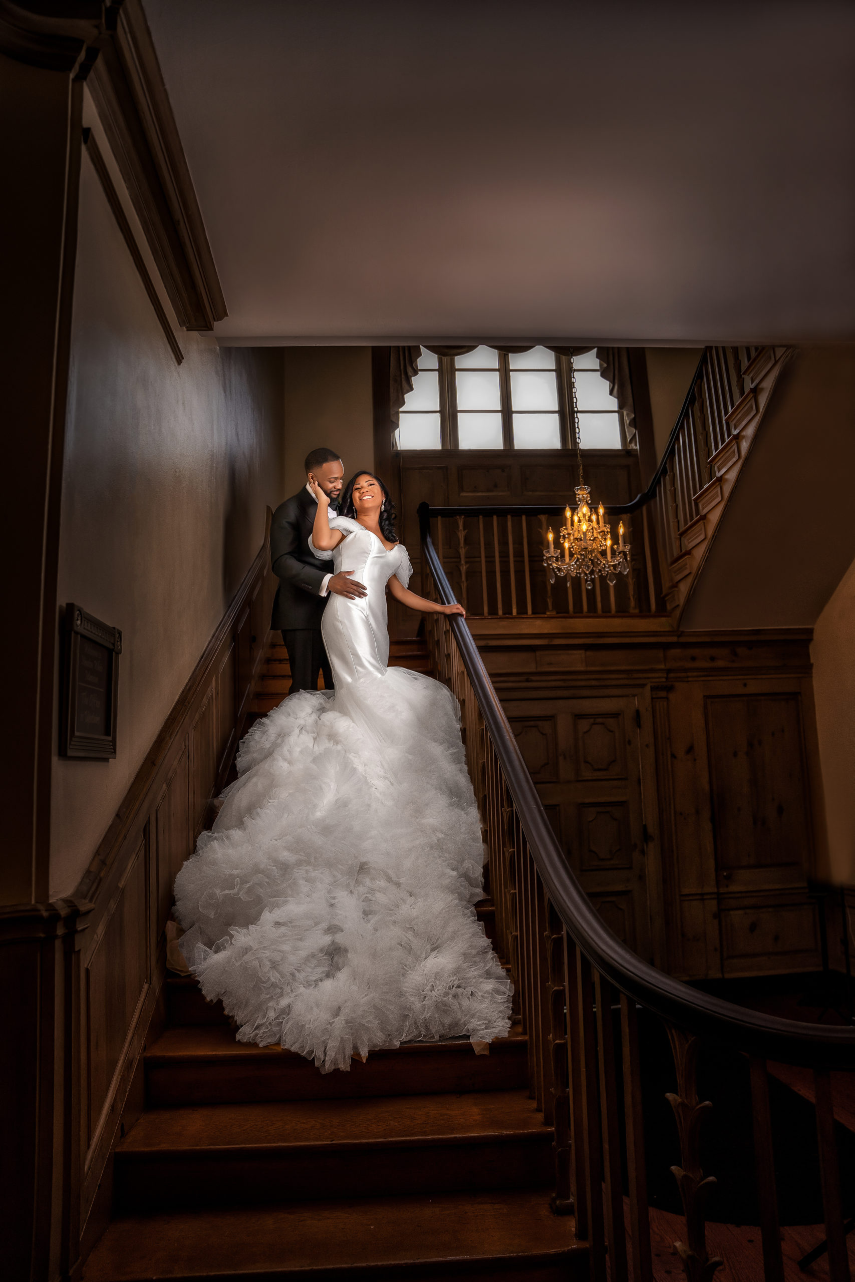 white newton mansion wedding
