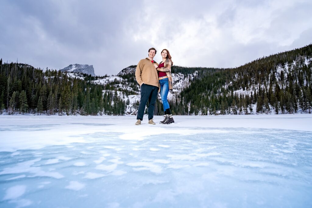 Winter engagement portrait by Bonnie Photo
