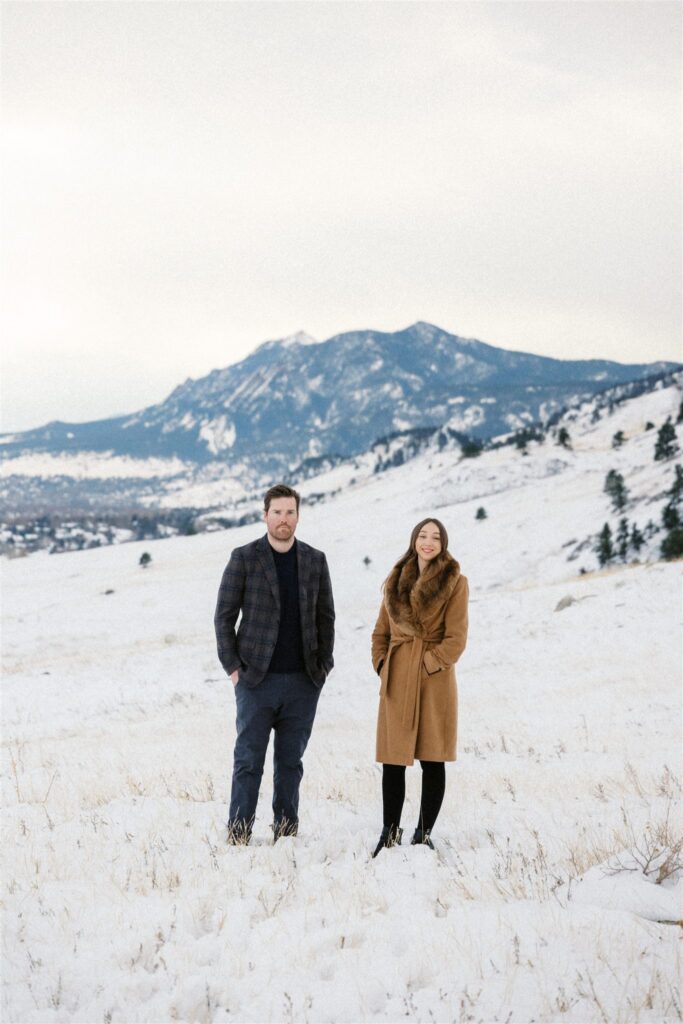Winter engagement portrait by Francis Sylvest