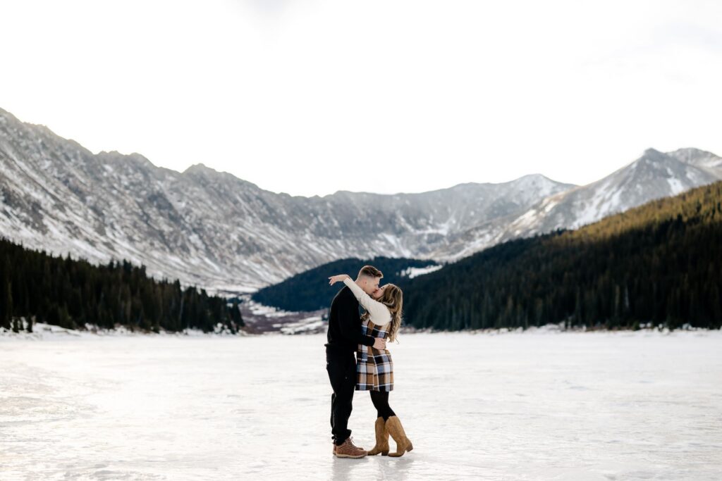 Snowy engagement session by Authentic Collective